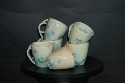 Tasses à café expresso turquoise en porcelaine