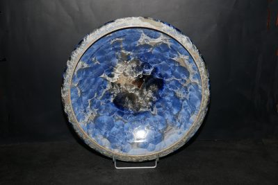 Coupe en porcelaine 42cm gris bleu