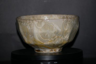 Bol à facettes en porcelaine jaune soleil