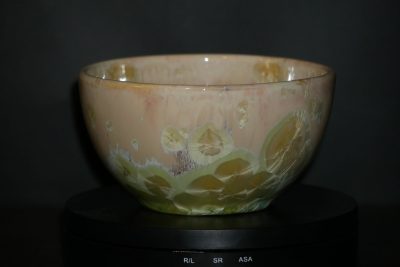 Bol artisanal en porcelaine vert citron