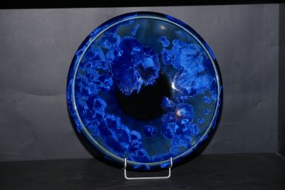 Coupe à fruits en porcelaine bleu nuit