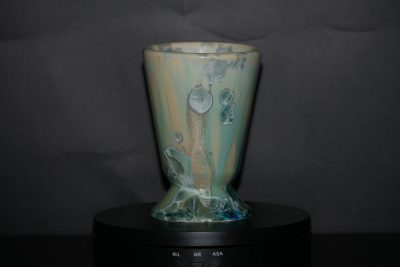 Mazagran en porcelaine turquoise 17cl