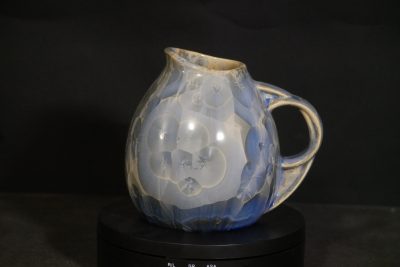 Petite carafe porcelaine gris-bleu 45cl