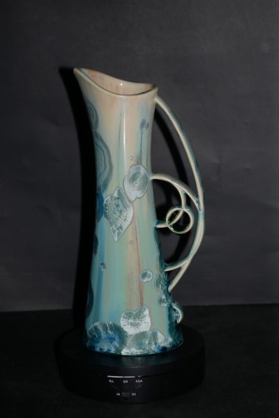 Carafe en porcelaine élancée vert turquoise