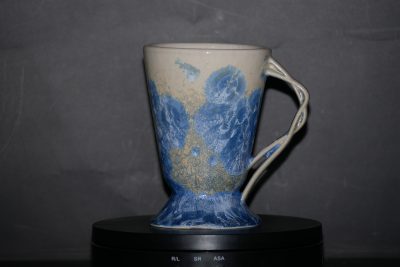 Mazagran avec anse en porcelaine bleu-ciel 17cl
