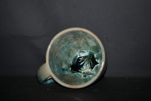 Tasse en porcelaine vert d'eau