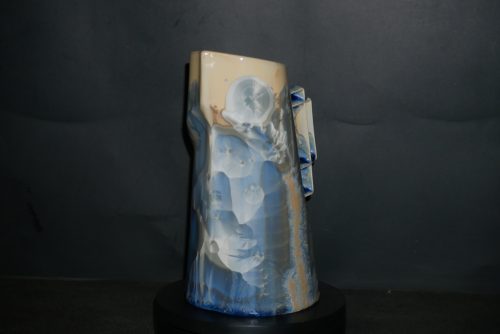 Carafe en porcelaine 600 ml cristaux gris-bleu