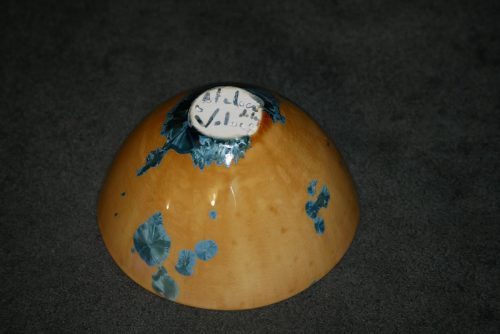 Bol porcelaine forme japonais orange bleu