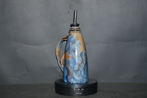 Huilier céramique artisanale cristaux bleu intense