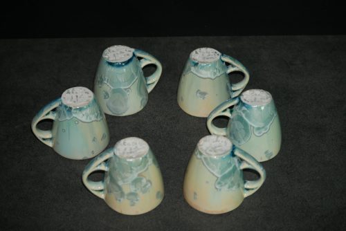 Tasses à café expresso turquoise en porcelaine