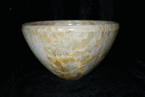 Saladier conique porcelaine blanc or