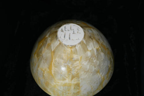 Saladier conique porcelaine blanc or
