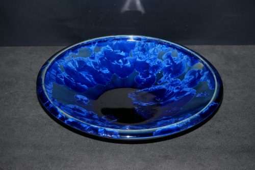 Coupe à fruits en porcelaine bleu nuit