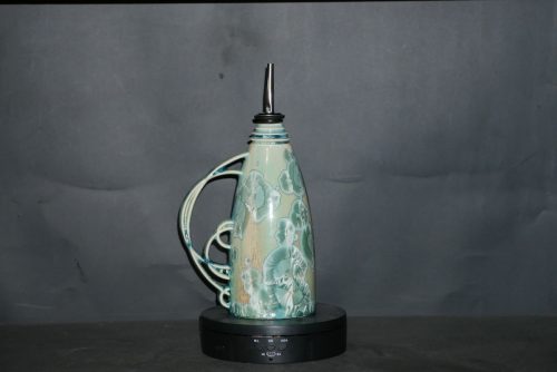 Huilier en porcelaine vert turquoise