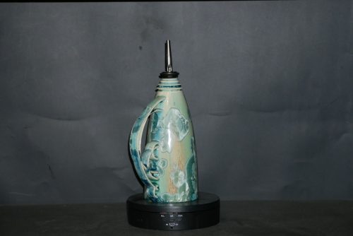 Huilier en porcelaine vert turquoise