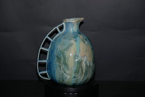 Carafe pichet en porcelaine vert turquoise 1 litre