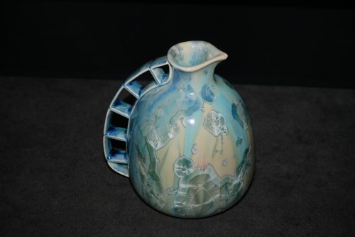 Carafe pichet en porcelaine vert turquoise 1 litre