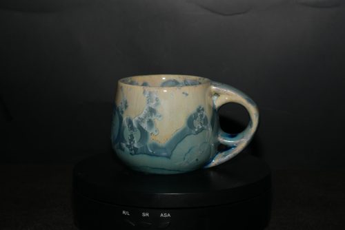 Tasse à café en porcelaine gris bleu