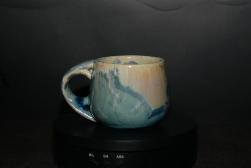 Tasse à café en porcelaine gris bleu