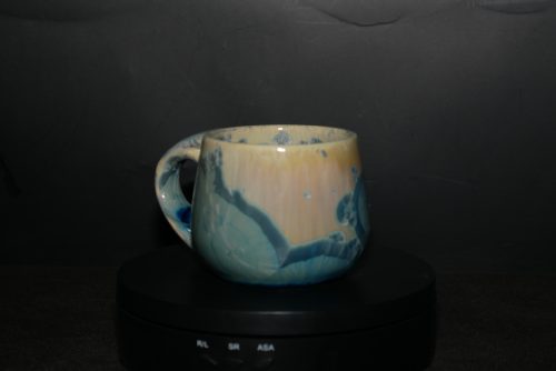 Tasse à café en porcelaine gris bleu