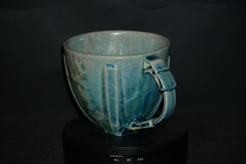 Bol avec anse 50cl vert en porcelaine