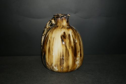 Carafe en grès noir cristaux blanc 1 litre