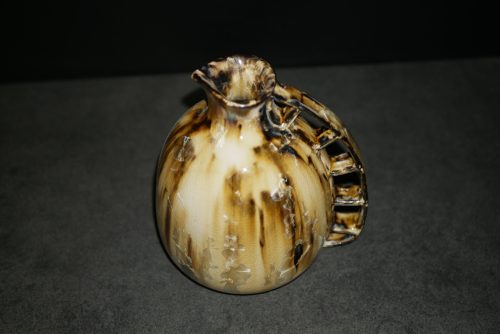 Carafe en grès noir cristaux blanc 1 litre