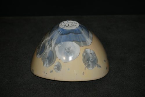 Bol porcelaine design cristaux gris bleus