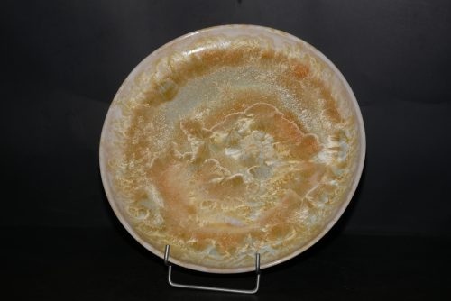 6 assiettes artisanales en gres blanc cristaux jaunes 6 (1) (1) (1)