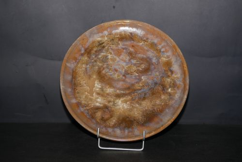 6 assiettes artisanales en grès marron