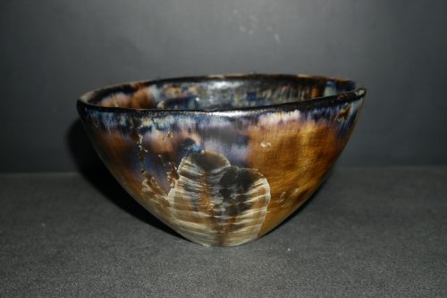 Bol céramique artisanale grès noir forme japonais