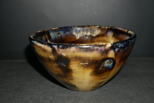 Bol céramique artisanale grès noir forme japonais