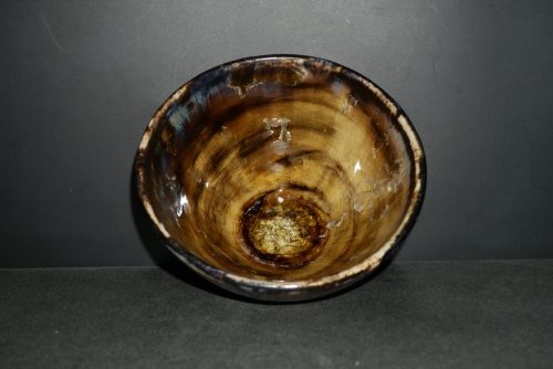 Bol céramique artisanale grès noir forme japonais