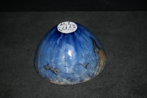 Grand bol céramique porcelaine marron bleu