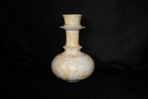 Soliflore oriental en grès 20 cm blanc jaune