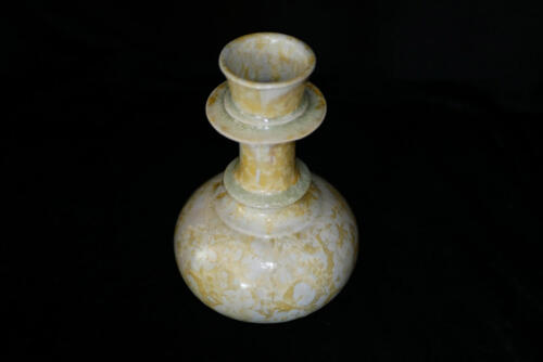 Soliflore oriental en grès 20 cm blanc jaune