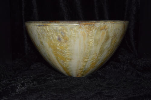 Saladier conique en grès jaune de Naples