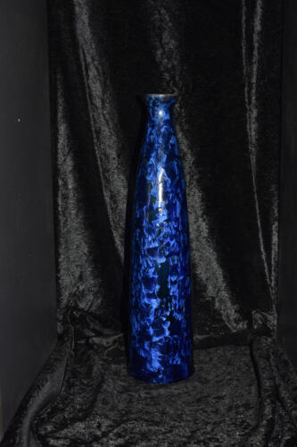 Vase bleu nuit en grès - soliflore