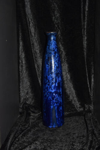 Vase bleu nuit en grès - soliflore