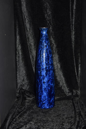 Vase bleu nuit en grès - soliflore