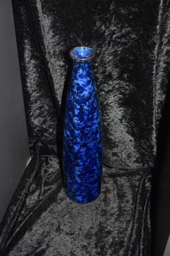 Vase bleu nuit en grès - soliflore