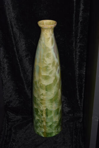 Grand vase en porcelaine vert gris bleu