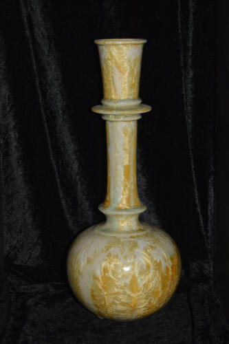 Vase oriental en porcelaine bleu nuit 43 cm