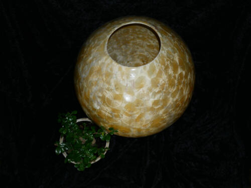 Pot à bonsaï en forme de la sphère jaune soleil