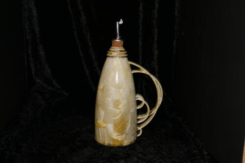 Huilier en porcelaine artisanal jaune soleil