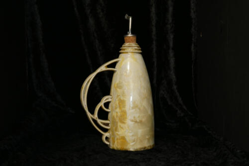 Huilier en porcelaine artisanal jaune soleil