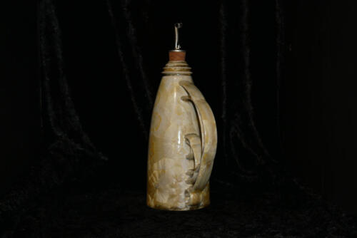 Huilier en porcelaine artisanal jaune soleil