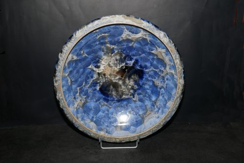 Coupe en porcelaine 42cm gris bleu