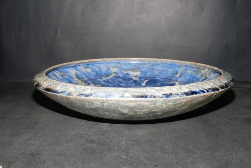 Coupe en porcelaine 42cm gris bleu