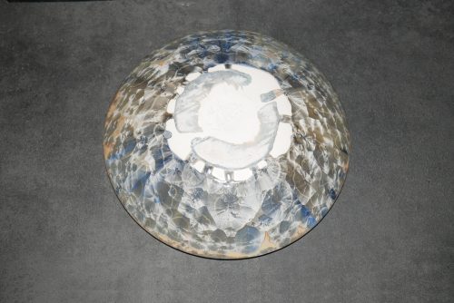 Coupe en porcelaine 42cm gris bleu